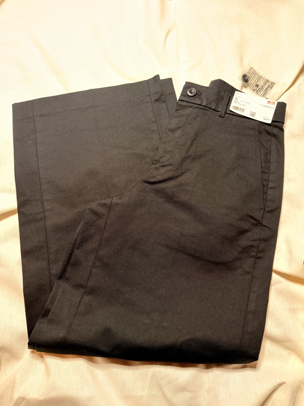 Uniqlo Black Chino Wide Leg Pant XS